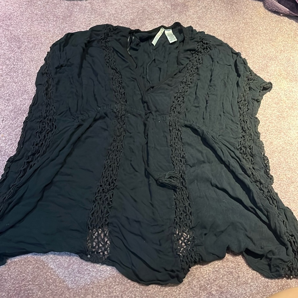 Black swimsuit coverup